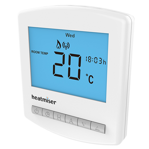 Battery Controlled RF Underfloor Heating Room Thermostat: Black